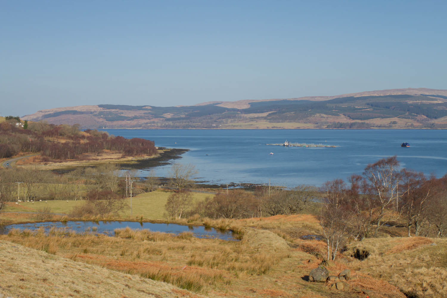 Image of the Sound of Mull. Water and coastline