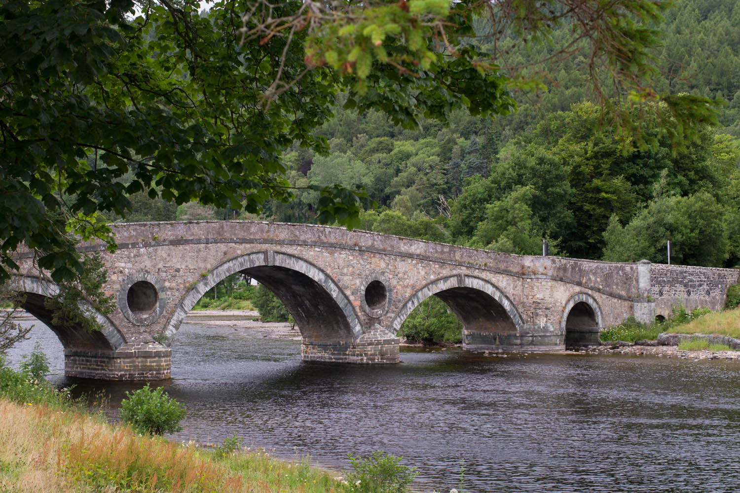 Kenmore bridge, Perthshire. Stone bridge over the river Tay