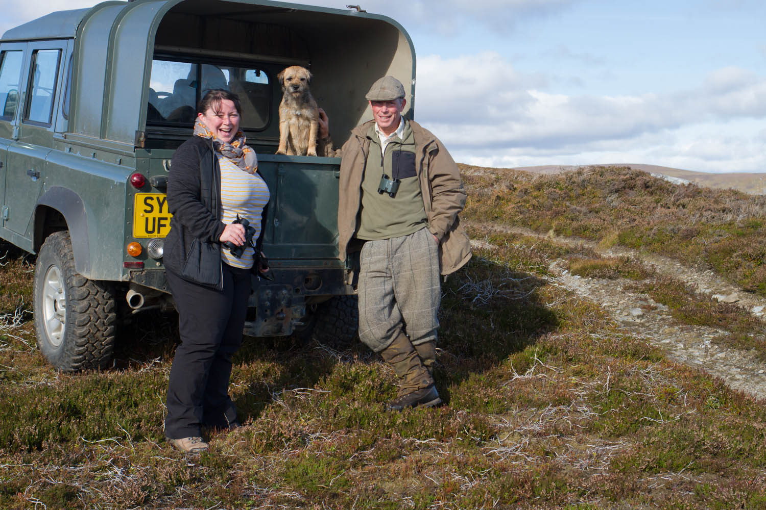 Local keeper and stalker out at Glen Esk, Angus Glens