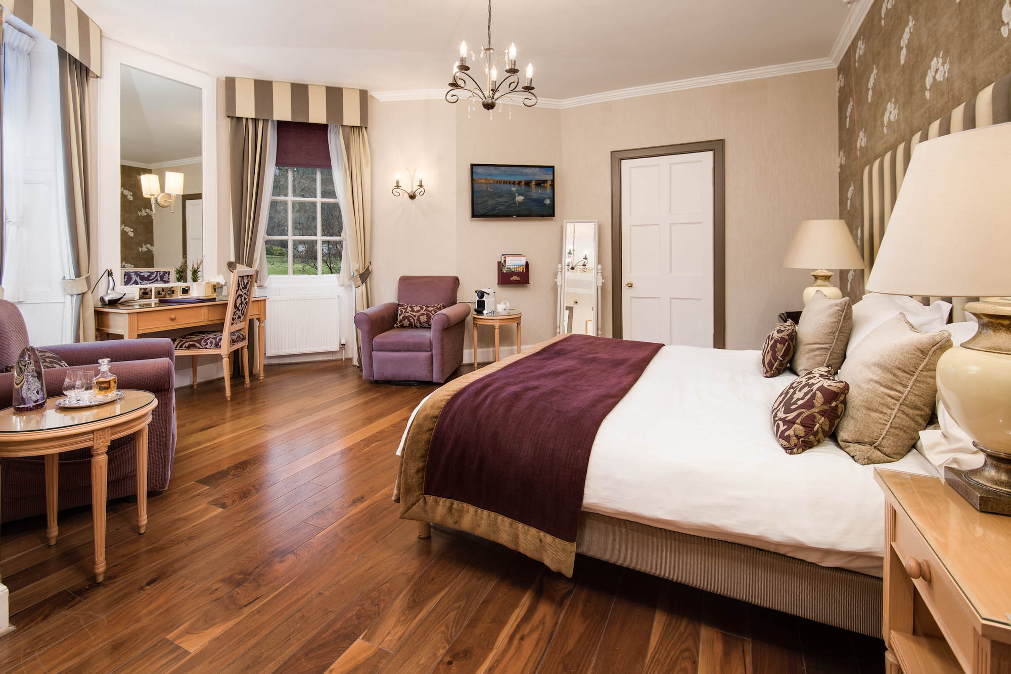 Bedroom suite at Cringletie House, Scottish Borders