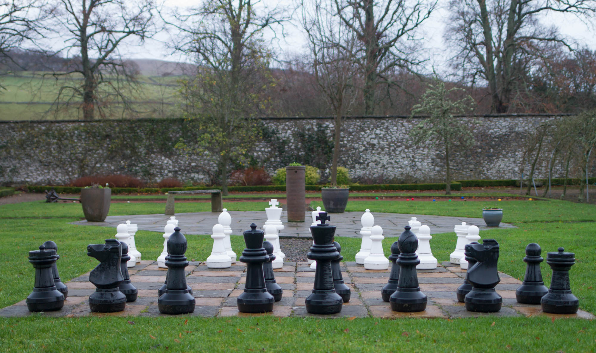 Chess game at Cringletie House 