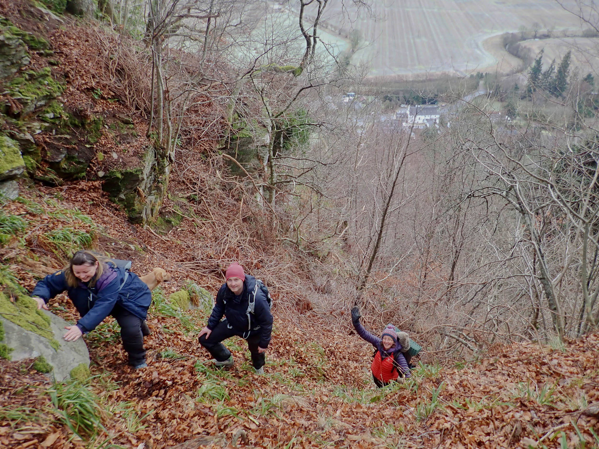 Wee Adventures. Scramble in Weem Forest, Perthshire