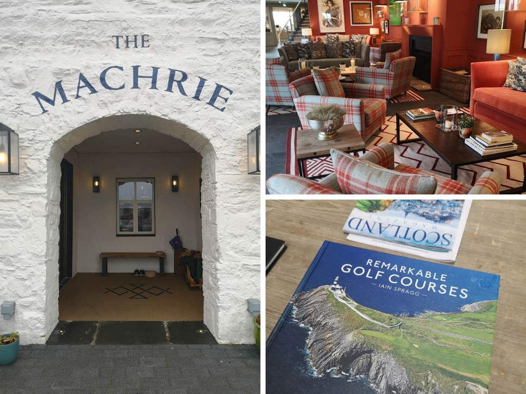 Three images of the Machrie Hotel, Islay. 