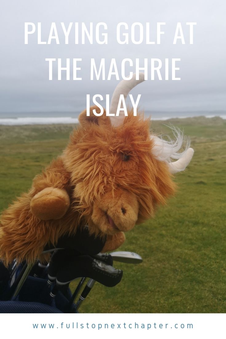 Pinterest graphic for golf at the Machrie 