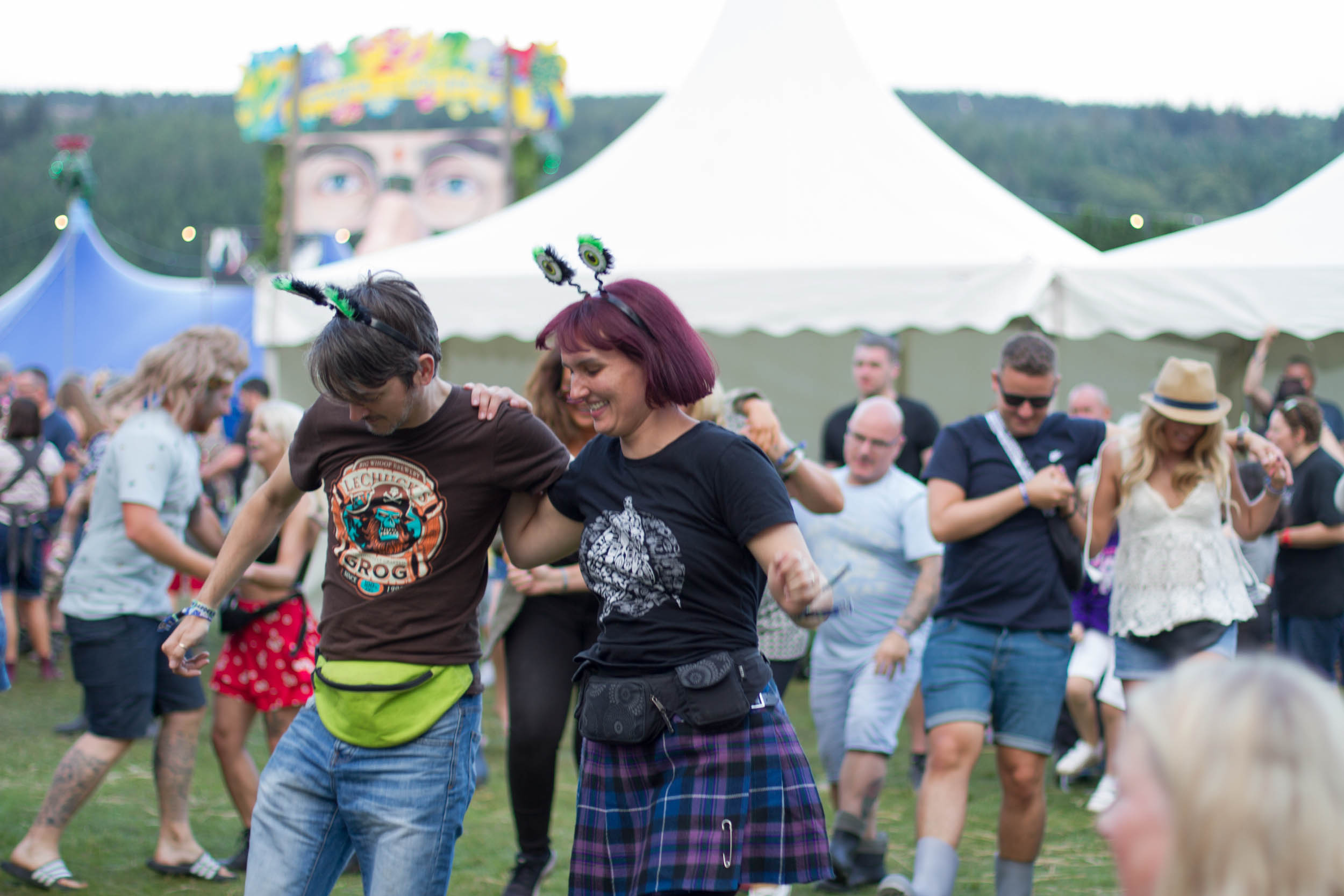 Dancing at Belladrum festival, Scotland 