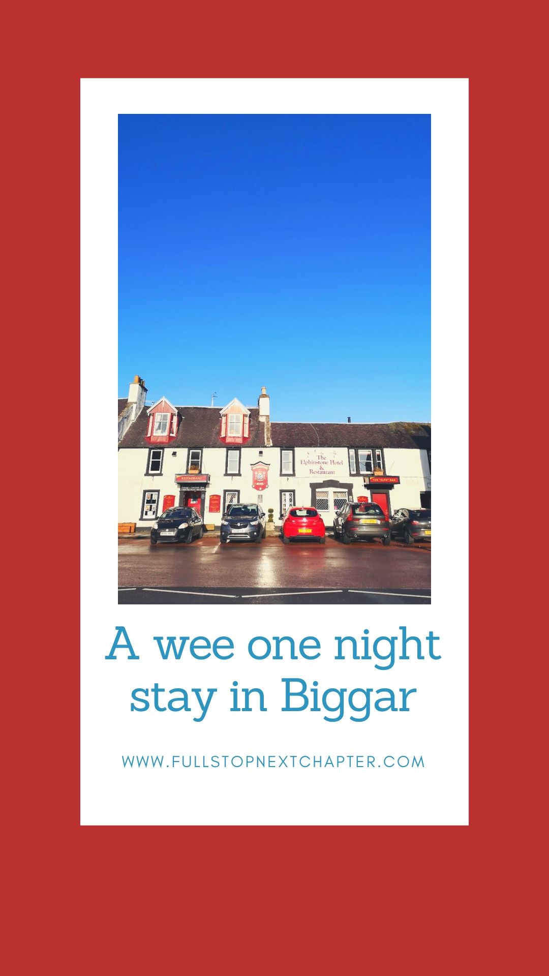 Pin for Later, Overnight stay in Biggar