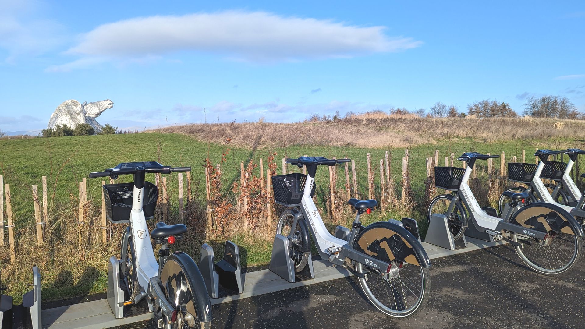 Forth Bikes at the Kelpies near Falkirk