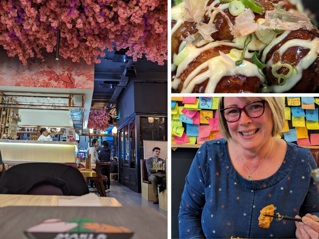 Maki and Ramen, Glasgow. Women eating with chopsticks